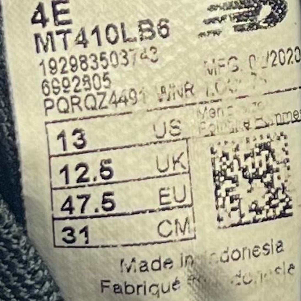 New Balance 410v6 grey/black/red UK 12.5