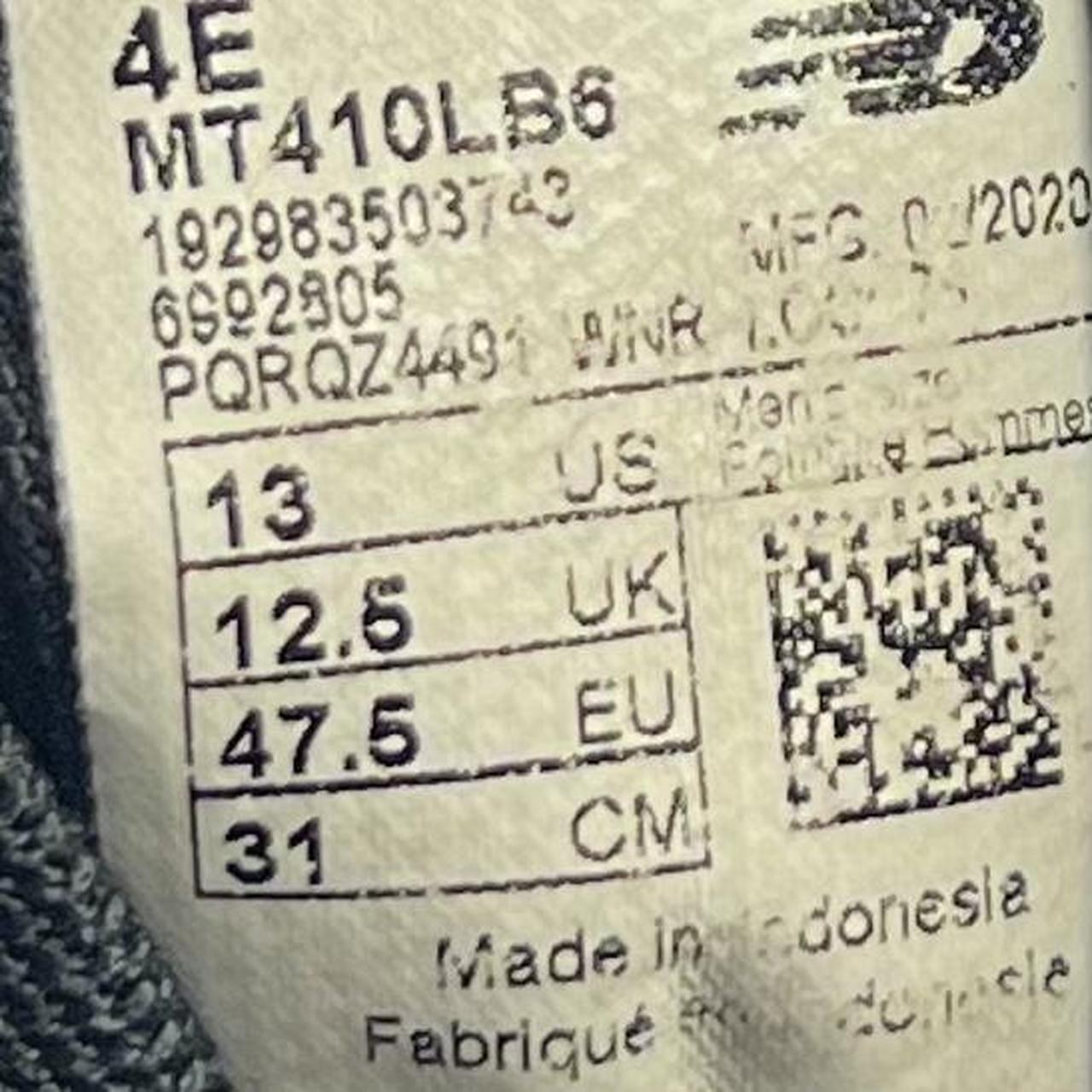 New Balance 410v6 grey/black/red UK 12.5