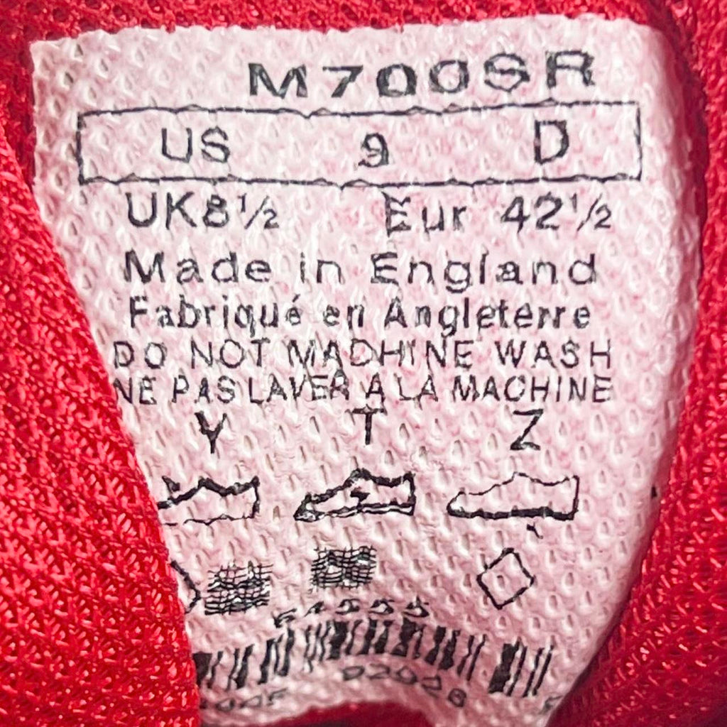 New Balance 700 white/red UK 8.5