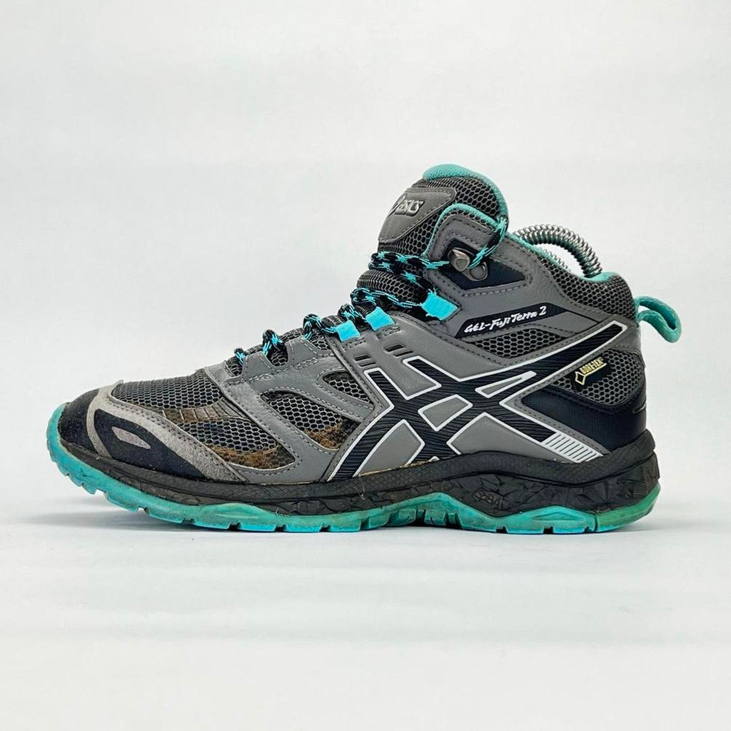 Asics Gel-Fuji Terra 2 grey/blue GTX Gore-Tex brown/grey UK 5