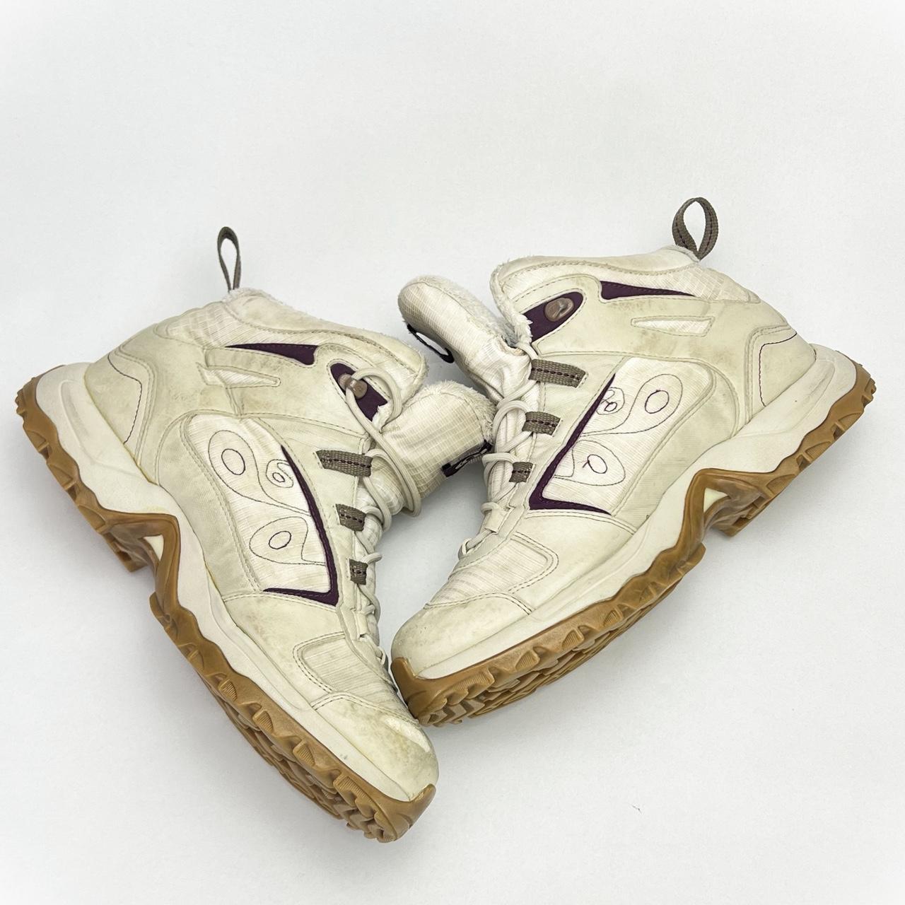 Salomon Ski Boots Gore-Tex/Thinsulate cream/purple UK 7