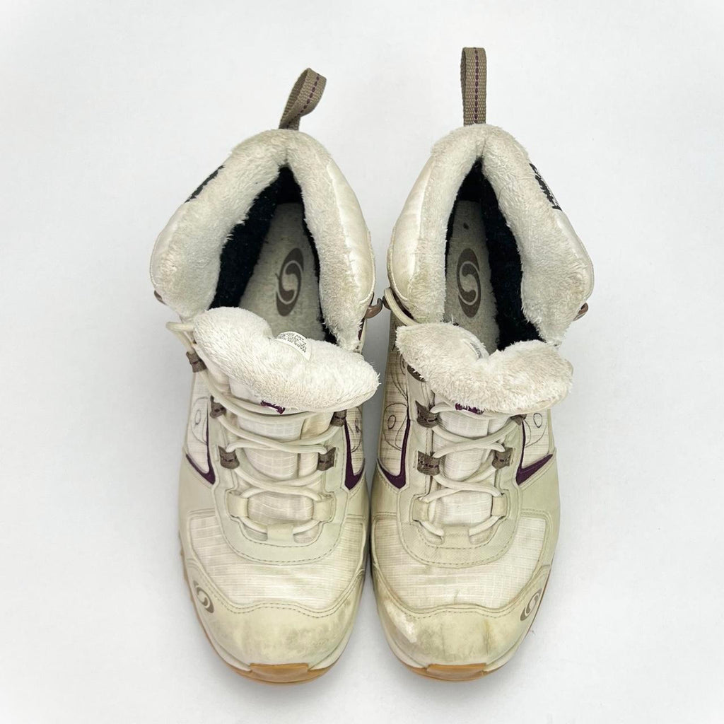 Salomon Ski Boots Gore-Tex/Thinsulate cream/purple UK 7