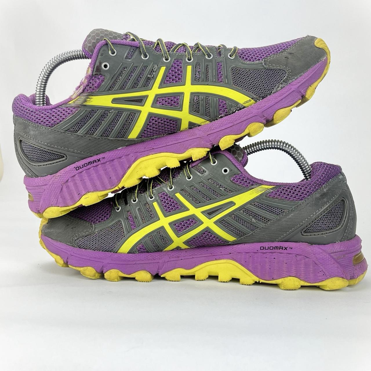 Asics Gel-FujiTrabuco purple/grey/yellow UK 8