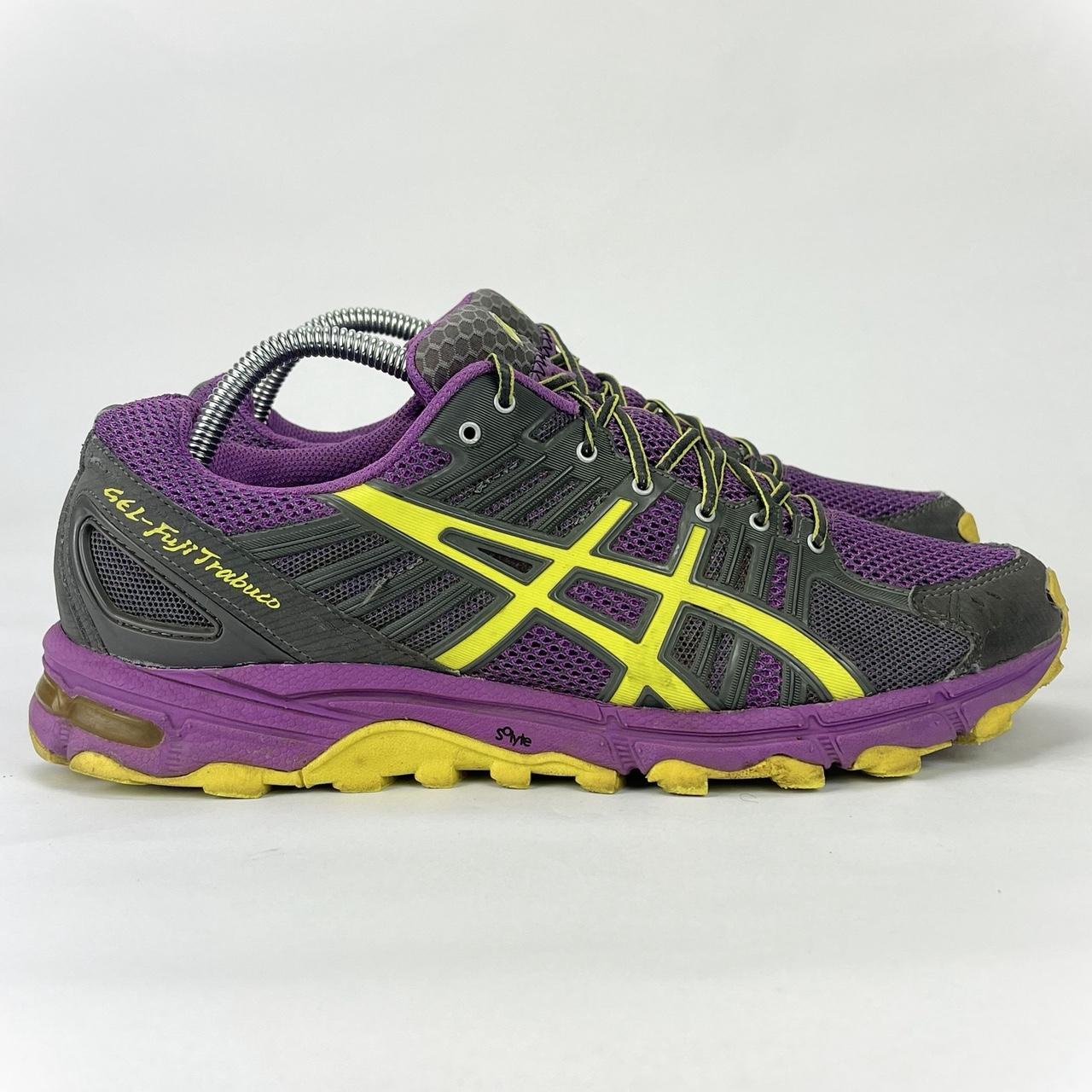 Asics Gel-FujiTrabuco purple/grey/yellow UK 8