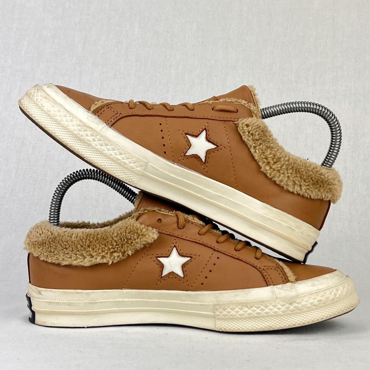 Converse Ox Low One-Star Leather Fur brown
