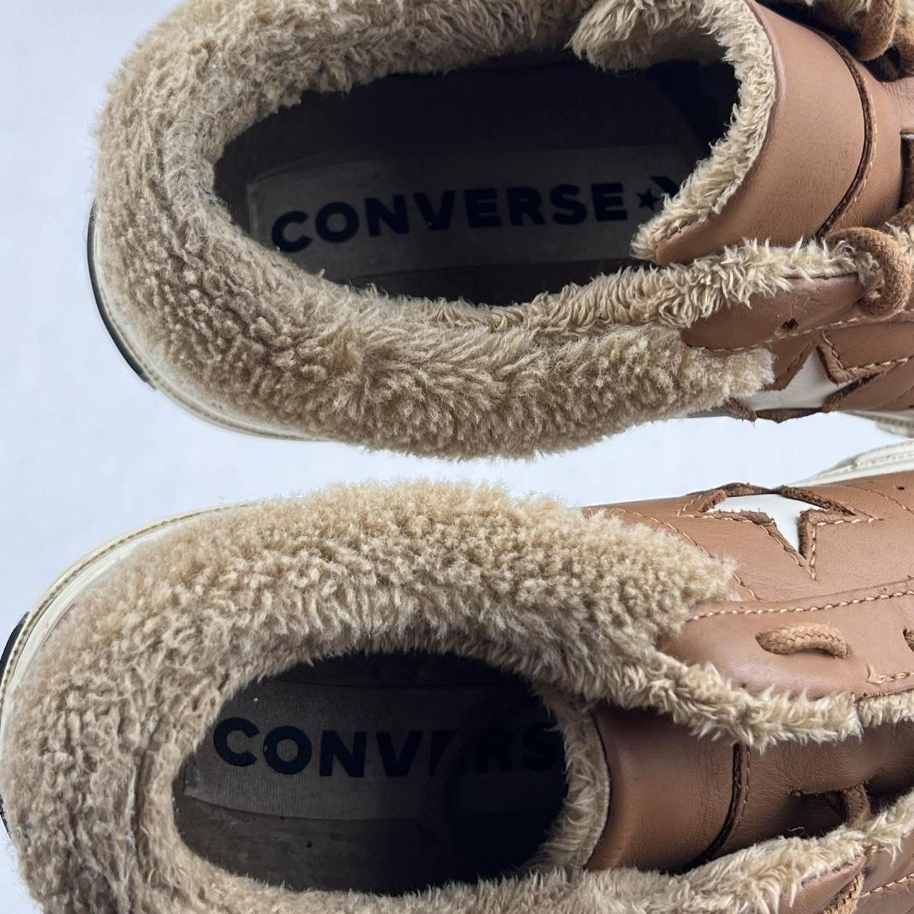 Converse Ox Low One-Star Leather Fur brown