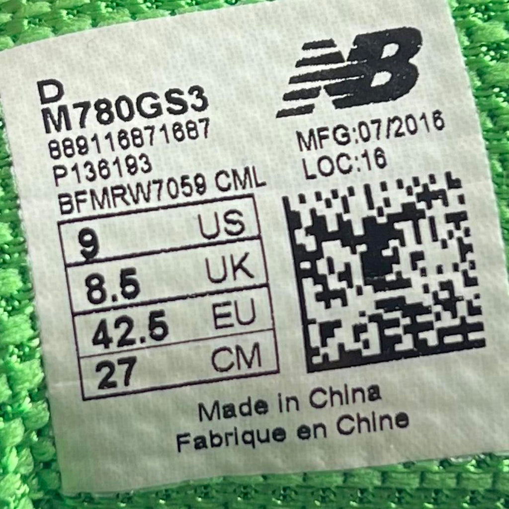 New Balance 780v3 green/black UK 8.5