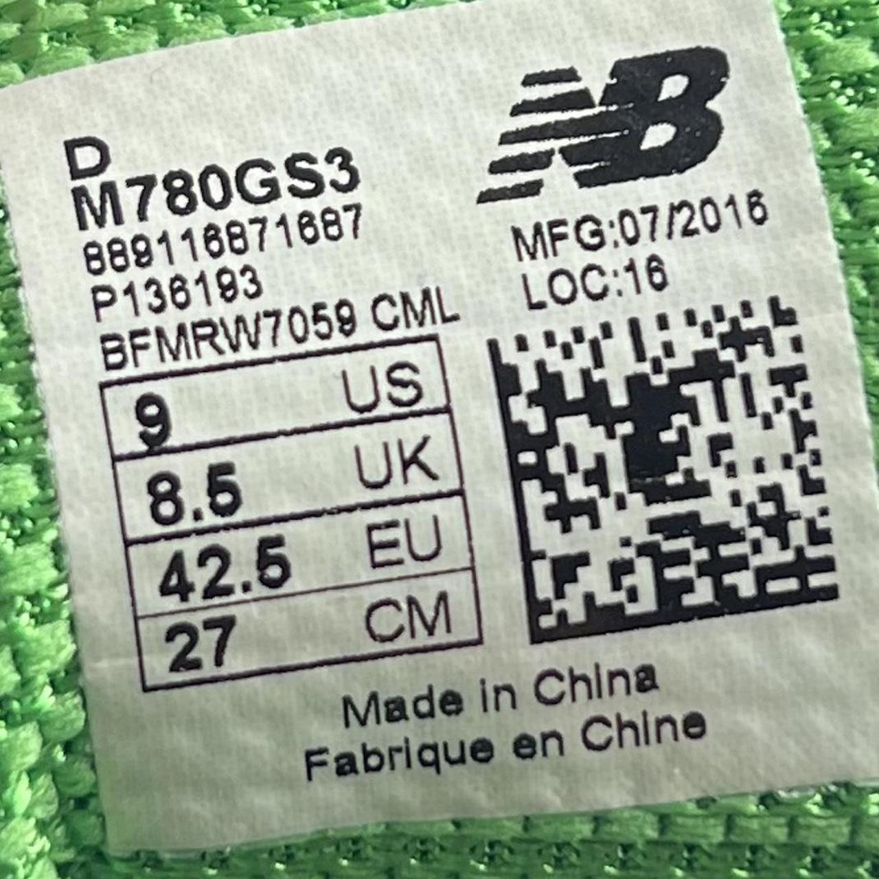 New Balance 780v3 green/black UK 8.5