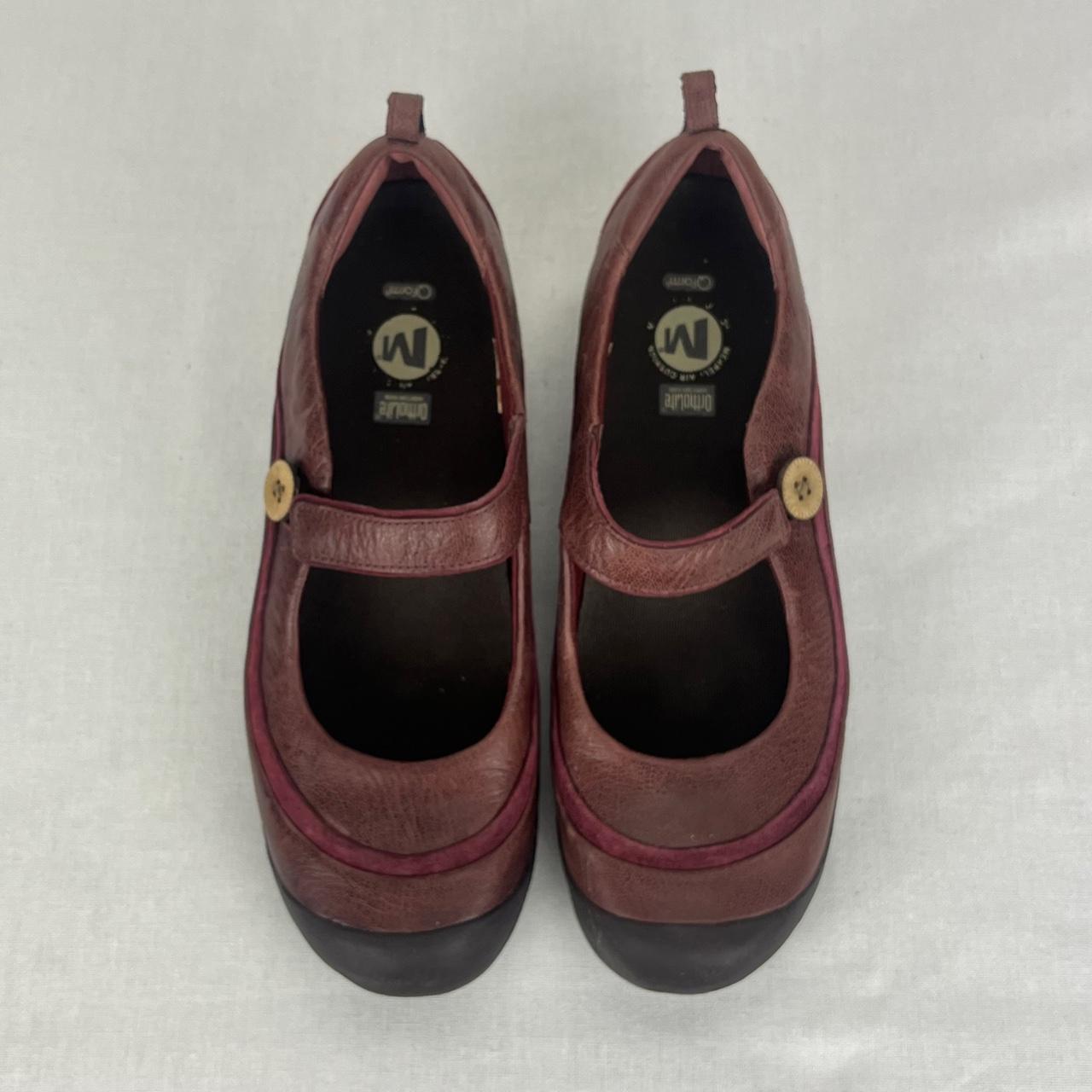 Merrell Plaza Emme Mary-Jane Wine Red Leather