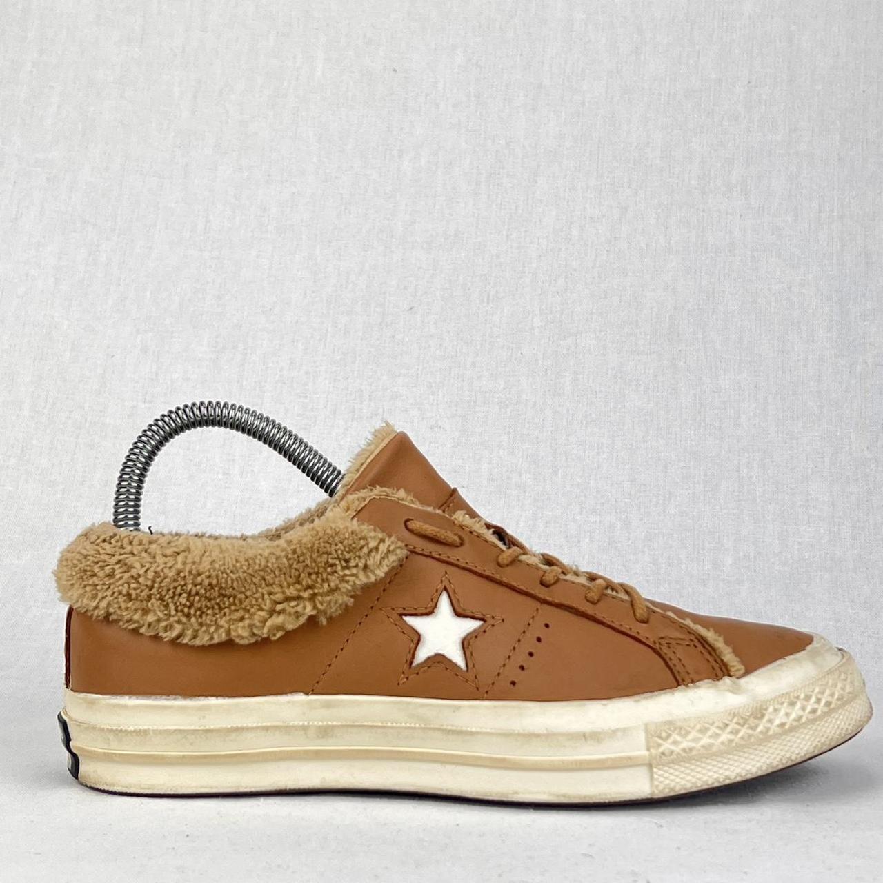 Converse Ox Low One-Star Leather Fur brown