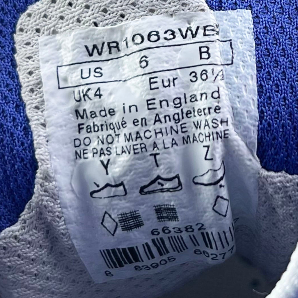 New Balance 1063 white/blue "Made in England" UK 4