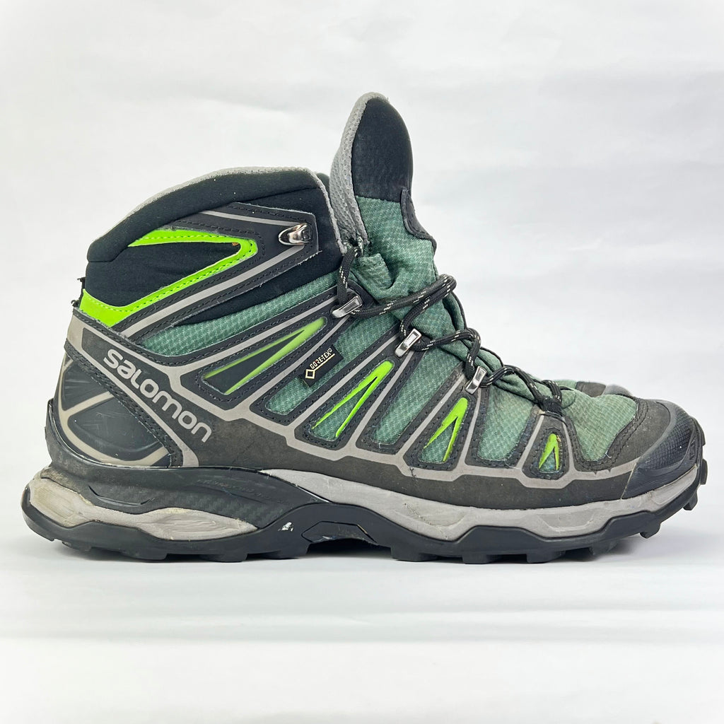 Salomon X Ultra Mid GTX Gore-Tex grey/green UK 9.5