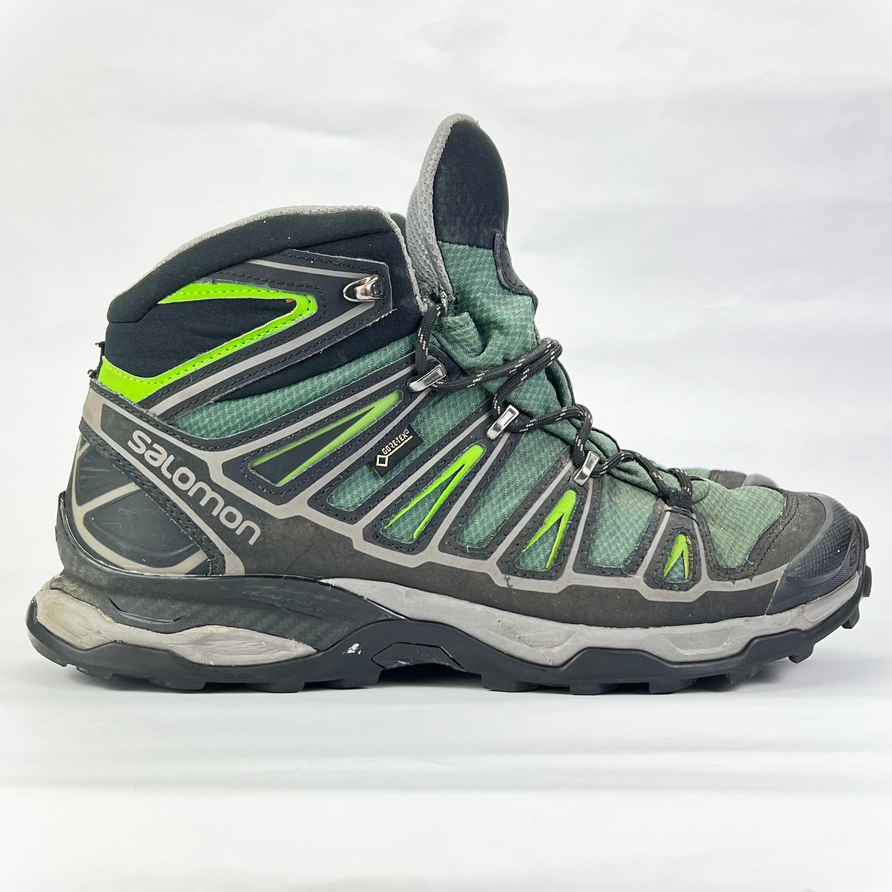 Salomon X Ultra Mid GTX Gore-Tex grey/green UK 9.5
