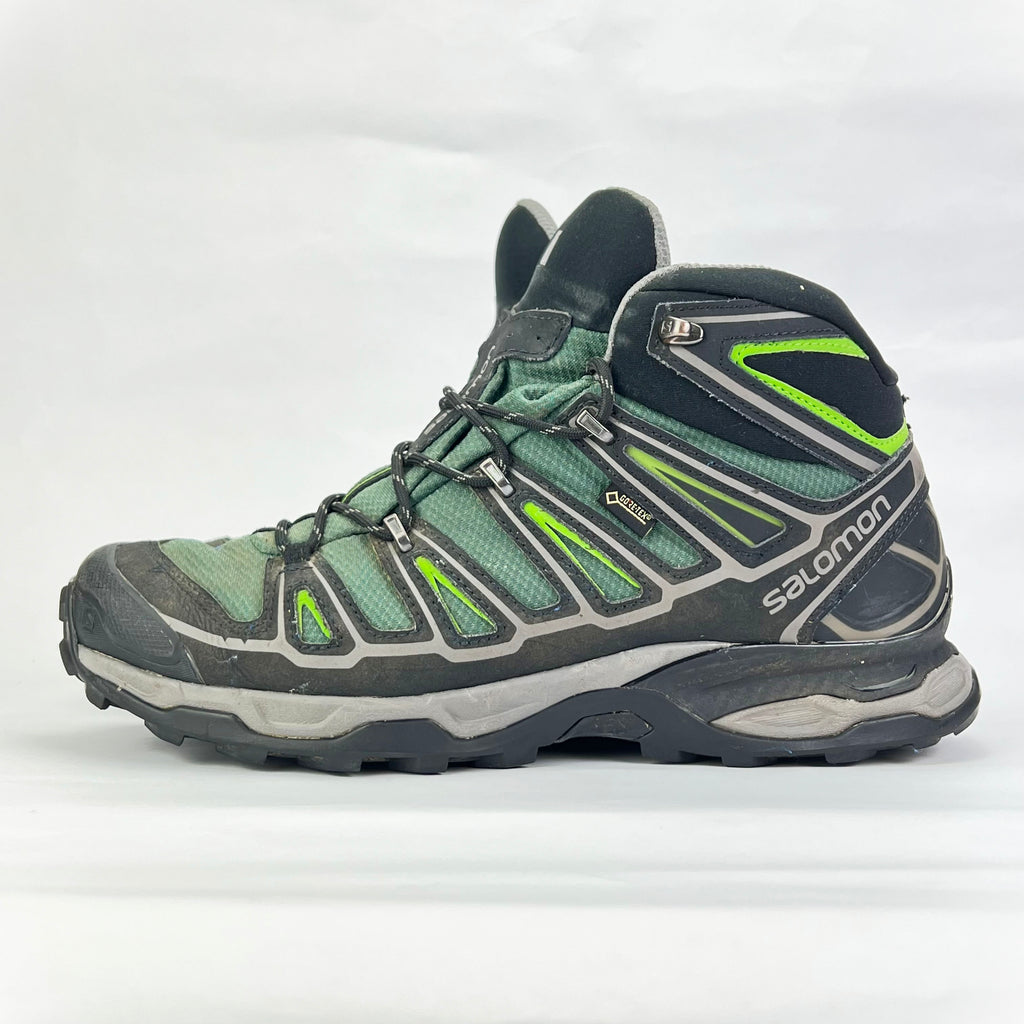 Salomon X Ultra Mid GTX Gore-Tex grey/green UK 9.5