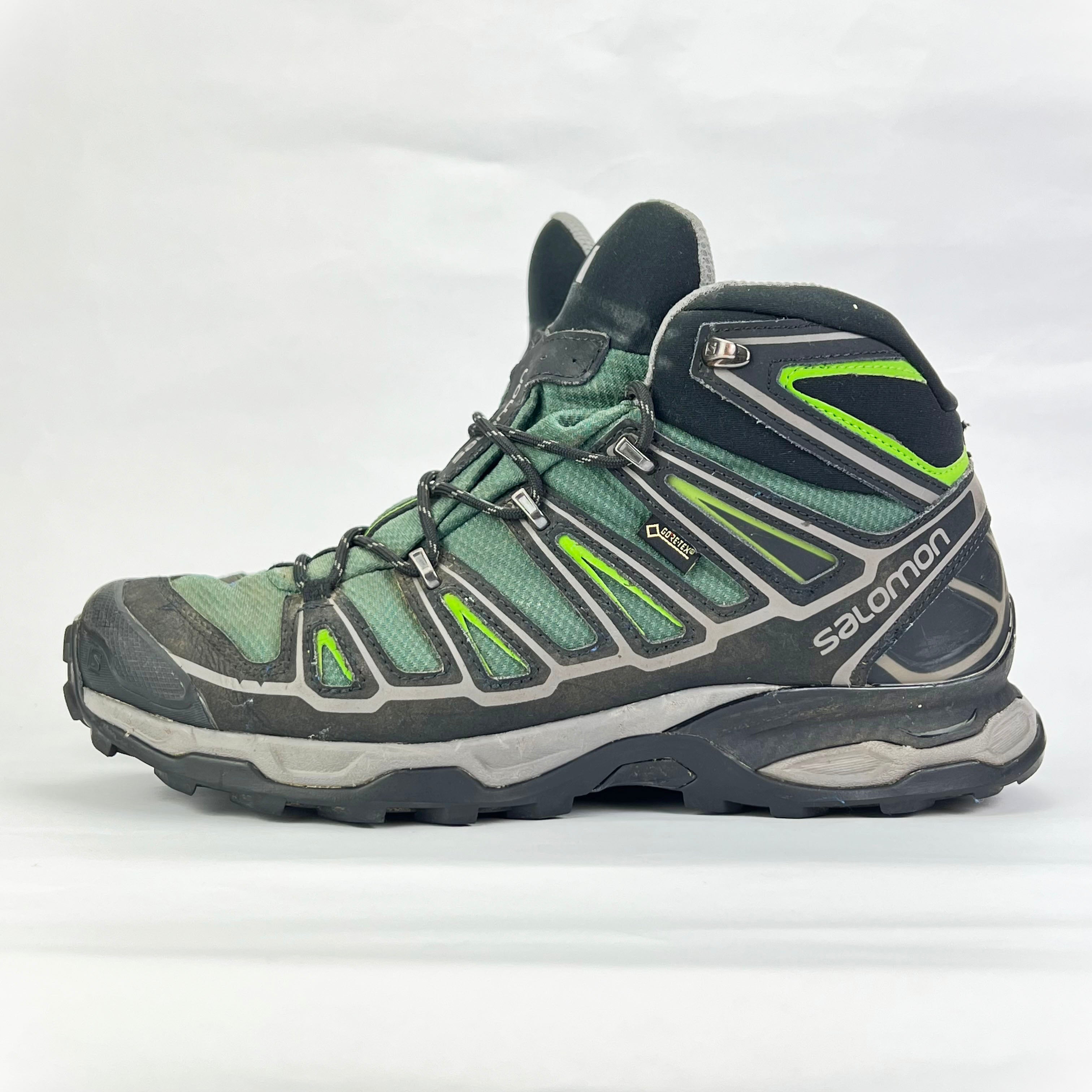 Salomon X Ultra Mid GTX Gore-Tex grey/green UK 9.5