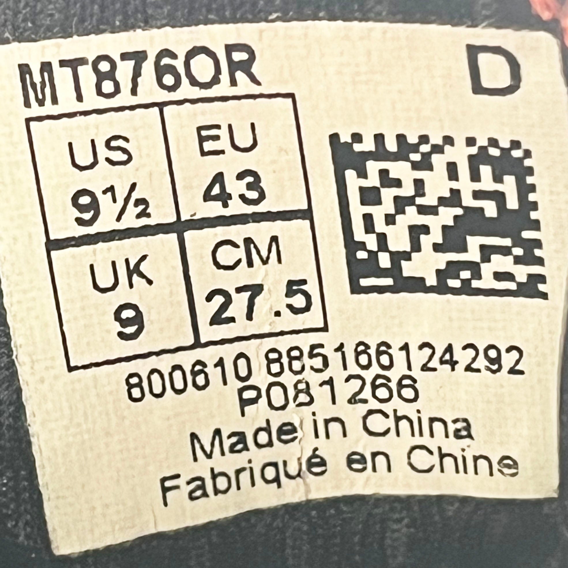 New Balance 876 red/black UK 9