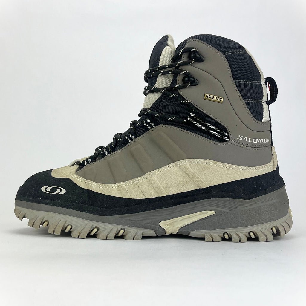 Salomon GTX Gore-Tex High "Snow Storm" walking boots black/beige/grey UK 6.5