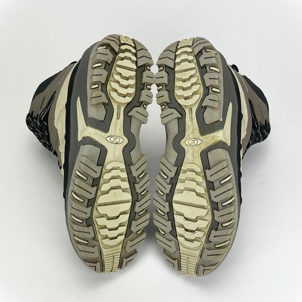 Salomon GTX Gore-Tex High "Snow Storm" walking boots black/beige/grey UK 6.5