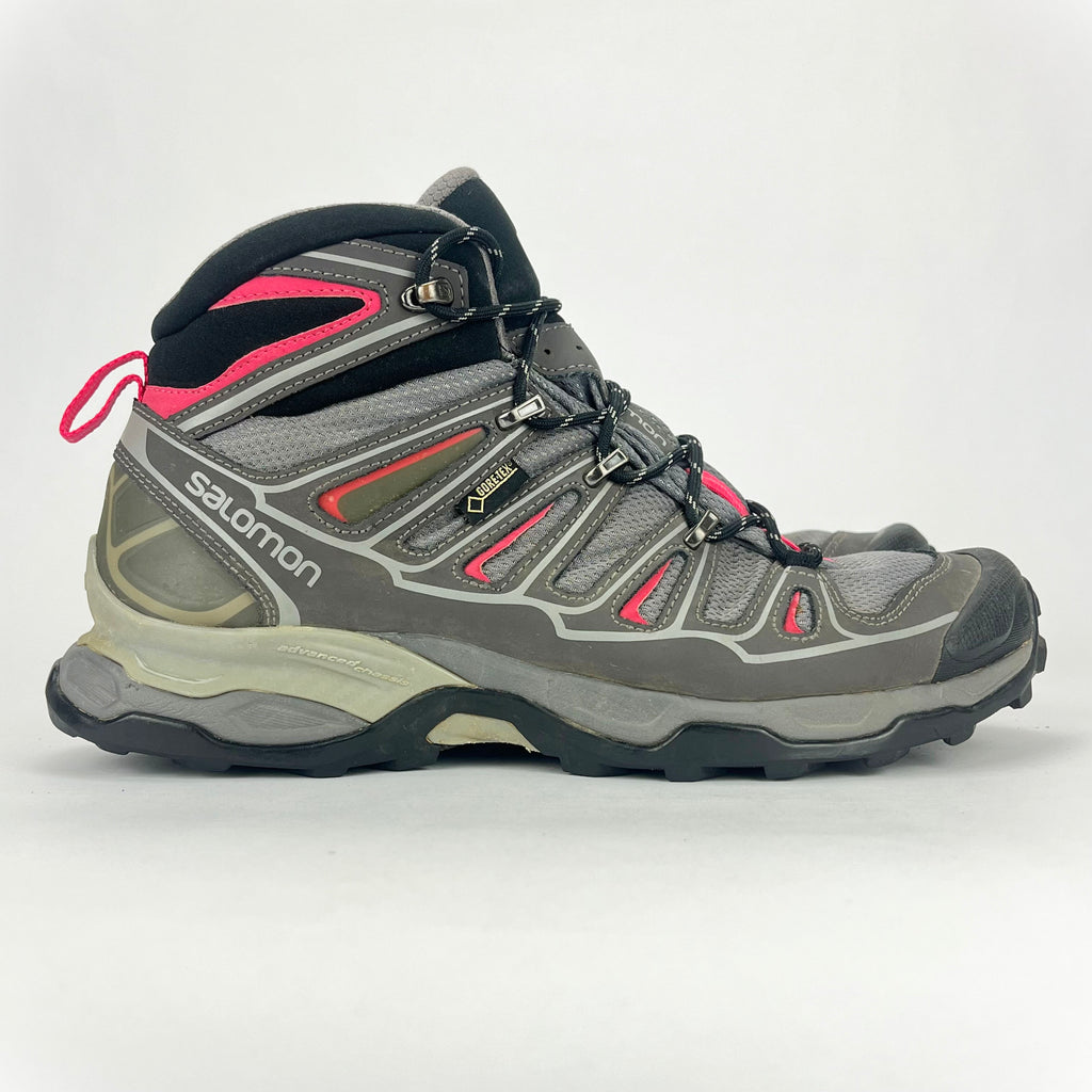 Salomon X Ultra Mid grey/red GTX Gore-Tex UK 7