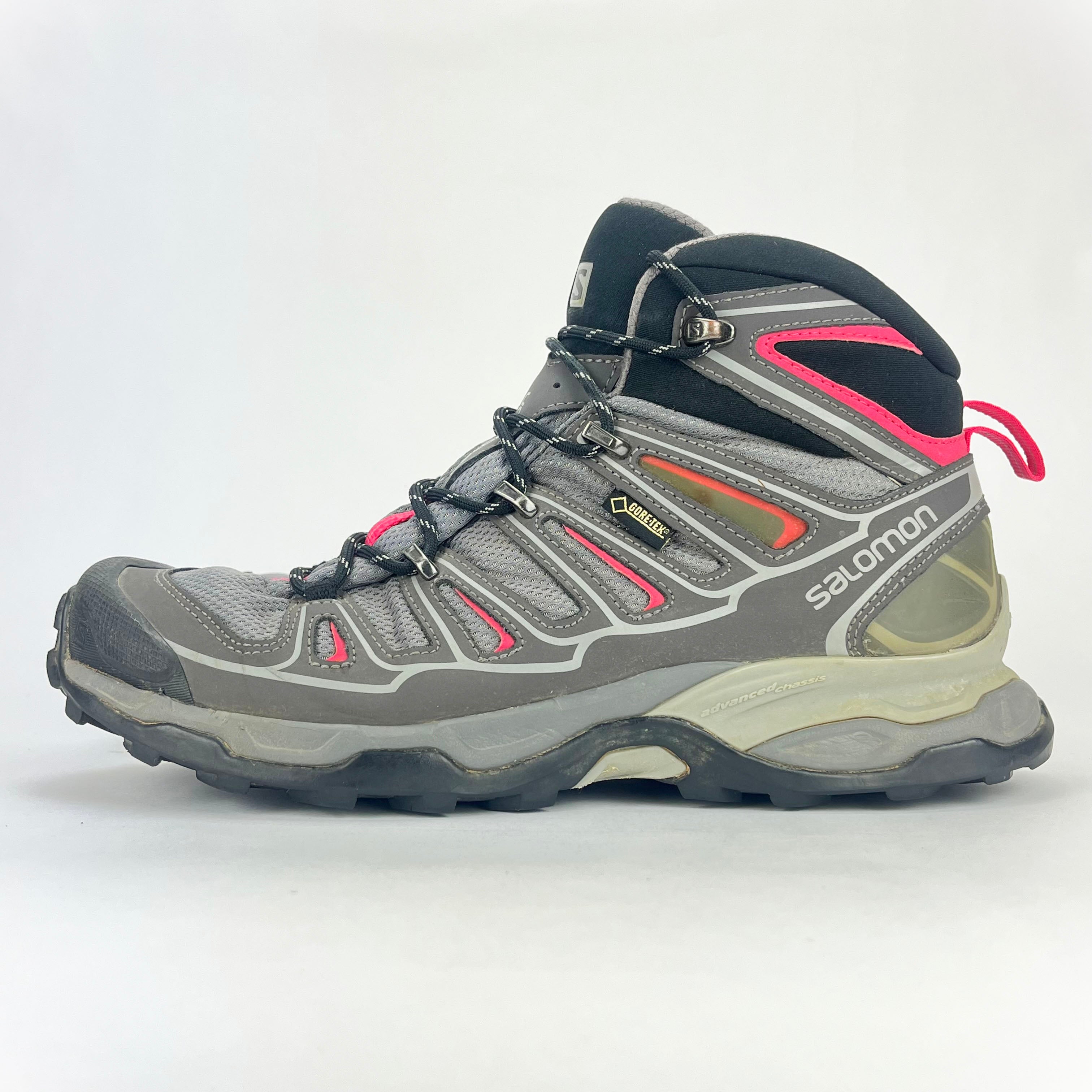 Salomon X Ultra Mid grey/red GTX Gore-Tex UK 7